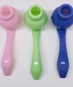 MILKY ROUND HANDPIPE WITH SCREEN 2PK