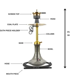 AMY DELUXE GERMAN HOOKAH 121.02 ALU SLEEK - Image 3