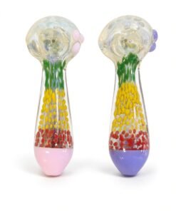 MULTI COLORED DOTTED HAND PIPE 5INCH PACK OF 2